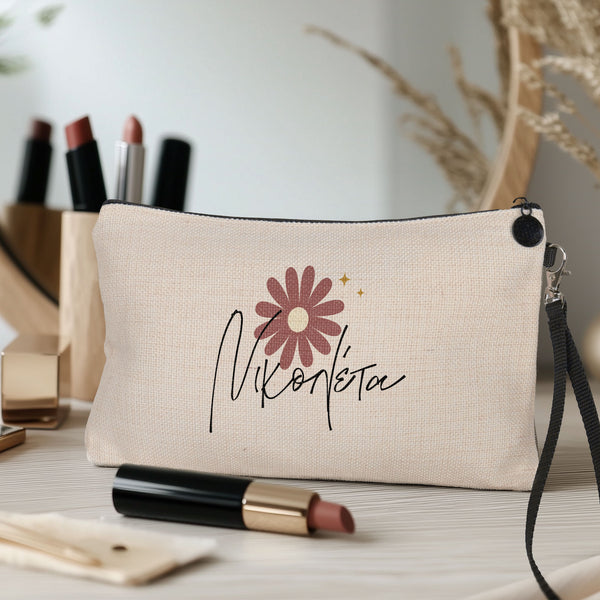 Dusty Pink Daisy - Makeup Bag Gift Box - GOTShirts