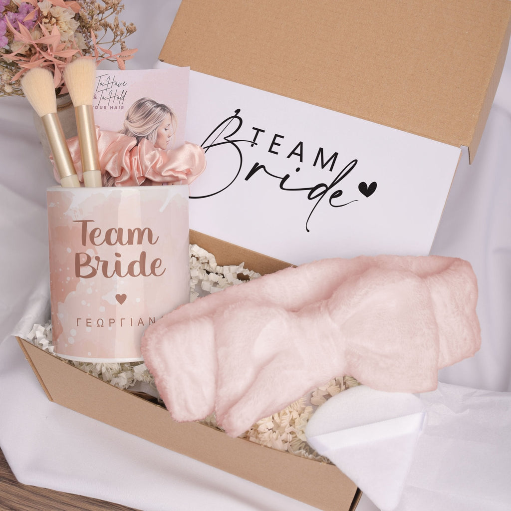 Pink Team Bride - Makeup Brush Holder Gift Box - GOTShirts