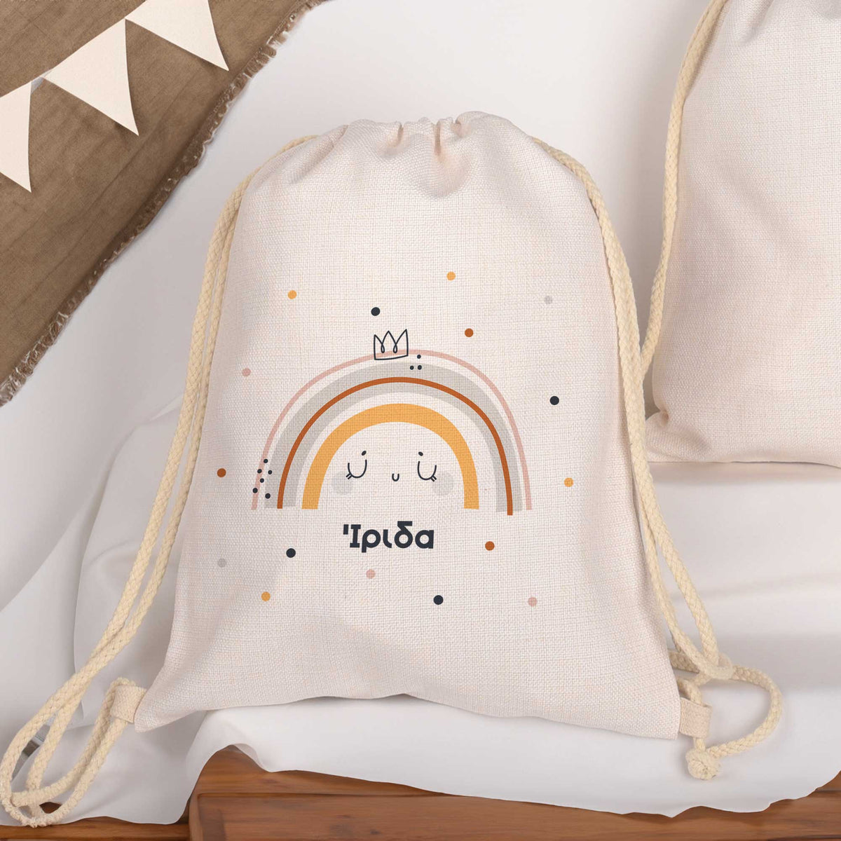 Rainbow - Drawstring Bag Linen - GOTShirts