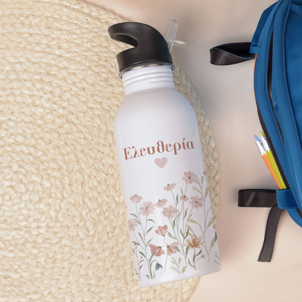 Cute Flowers - Stainless Steel Water Bottle 600ml - GOTShirts