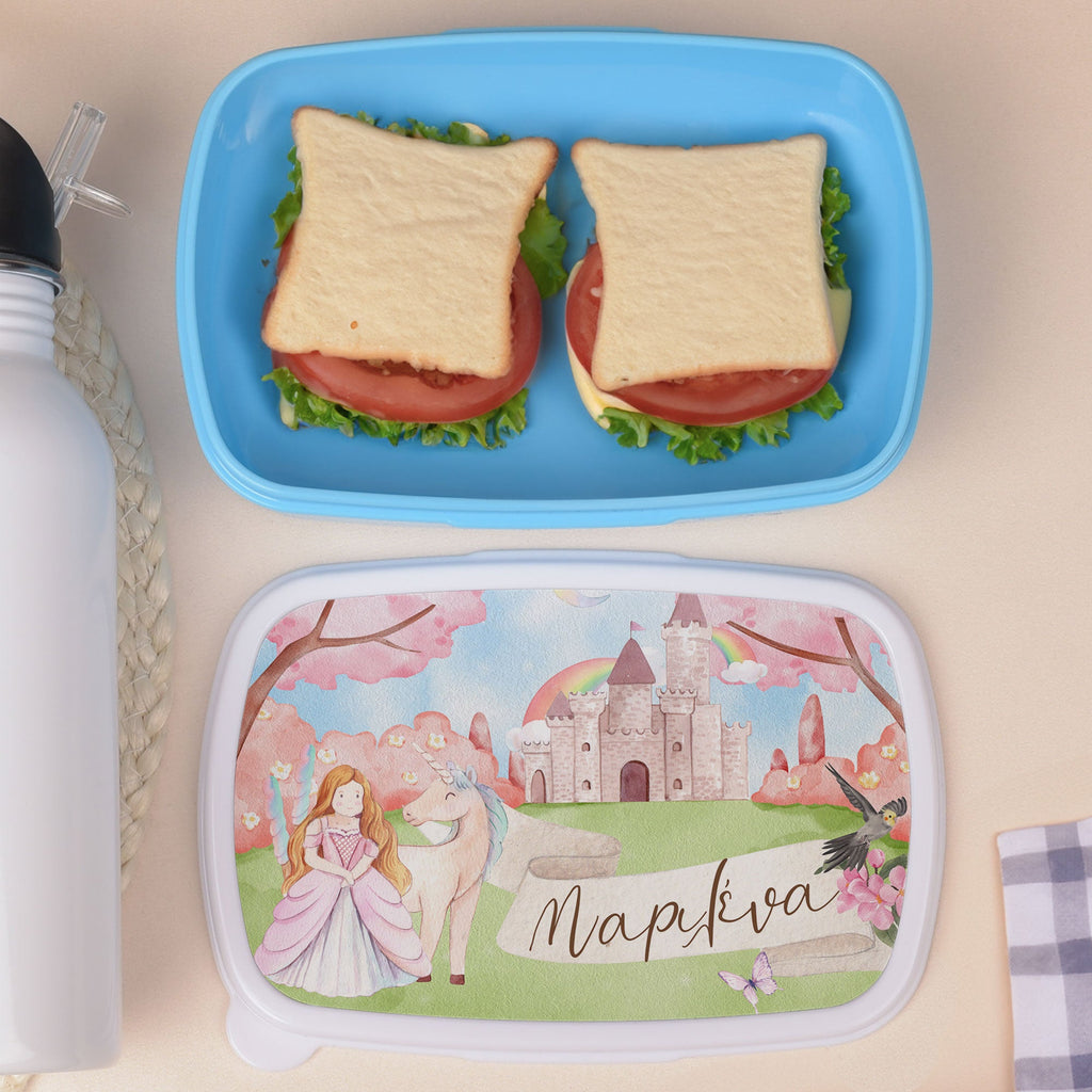 Unicorn & Princess - Plastic Lunch Box - GOTShirts