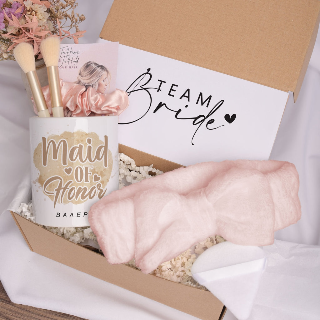 Watercolor Maid Of Honor - Makeup Brush Holder Gift Box - GOTShirts