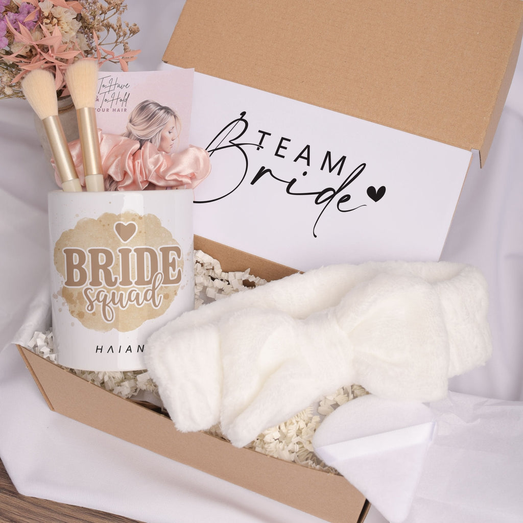 Watercolor Bride Squad - Makeup Brush Holder Gift Box - GOTShirts