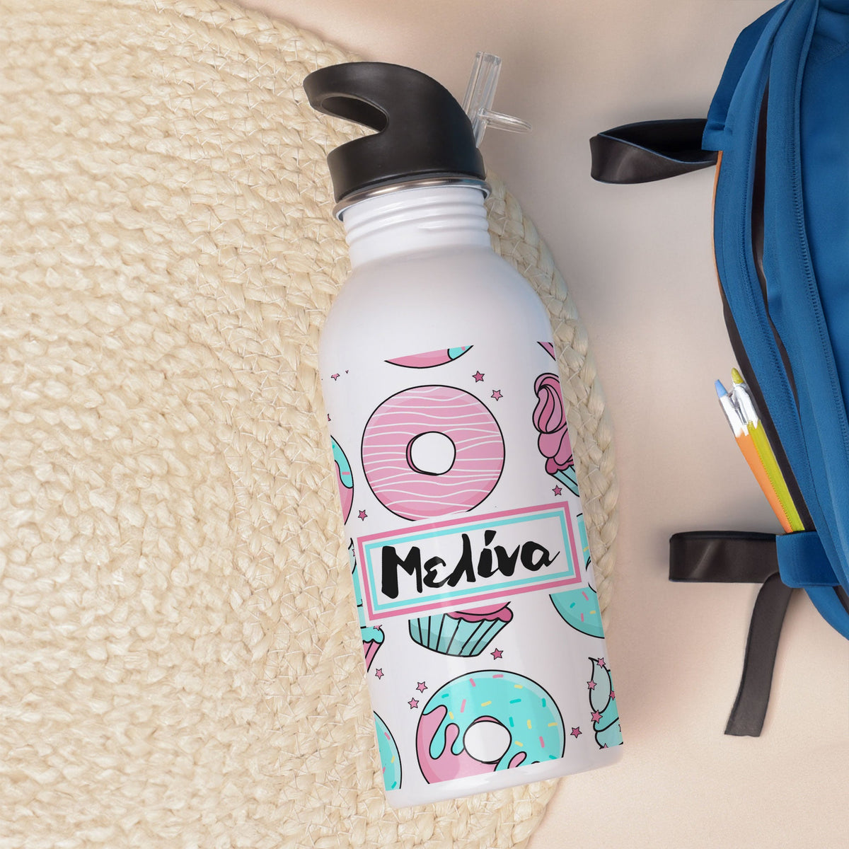 Donuts - Stainless Steel Water Bottle 600ml - GOTShirts