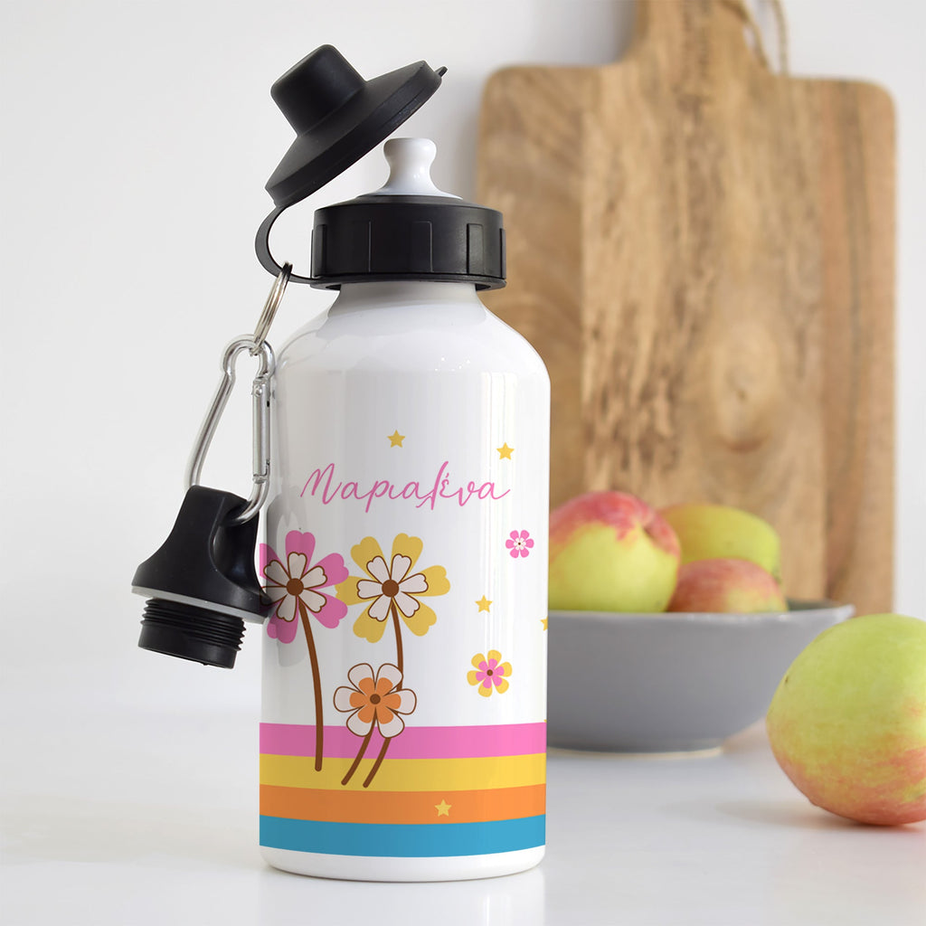 Colorful Flowers - Aluminum Water Bottle - GOTShirts