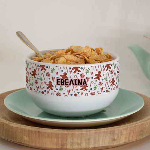 Gingerbread & Candies - Personalized Ceramic Bowl - GOTShirts
