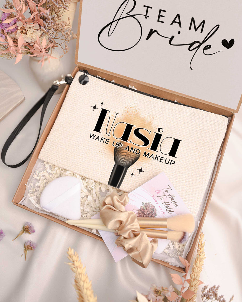 Wake Up And Make Up - Makeup Bag Gift Box - GOTShirts