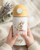 Bunny Fairy - Double Wall Colored Water Bottle - GOTShirts