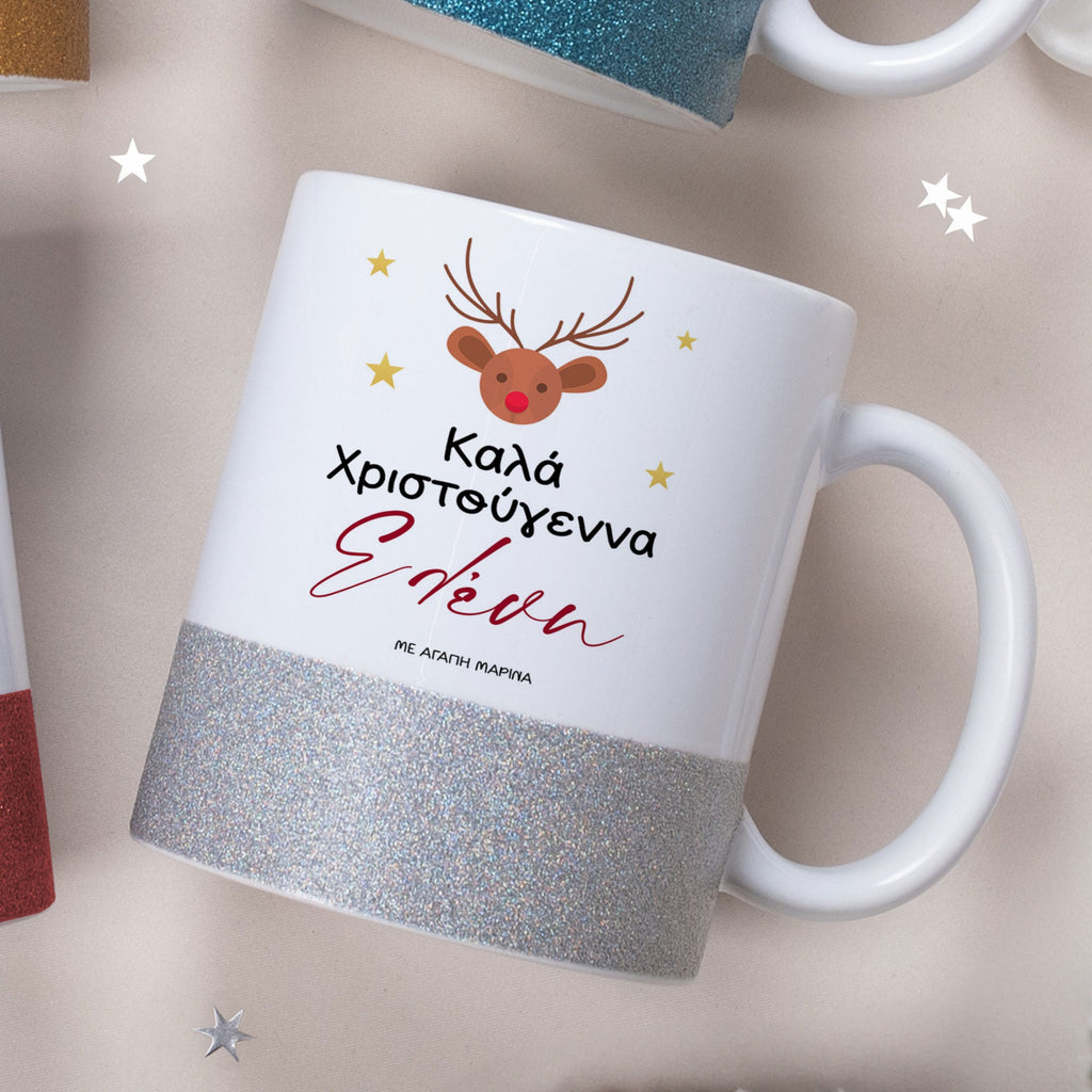 Reindeer - Ceramic Glitter Mug - GOTShirts