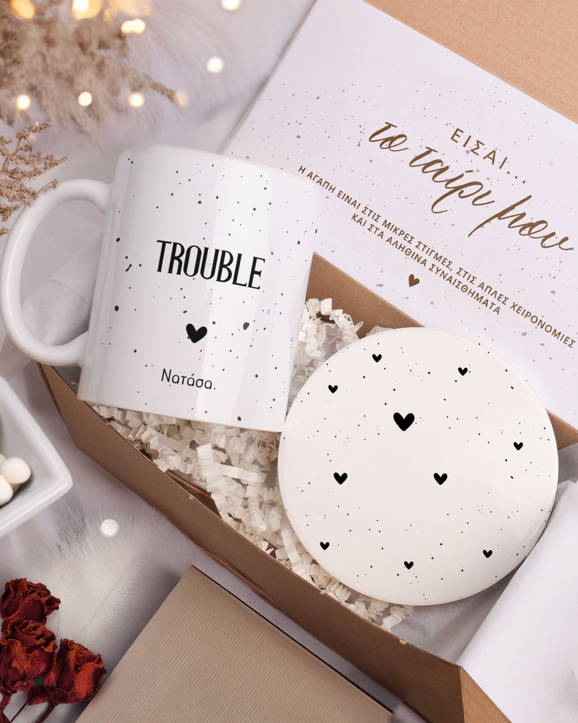 Where I Go Trouble Follows - Ceramic Mug 11oz & Coaster Gift Box - GOTShirts