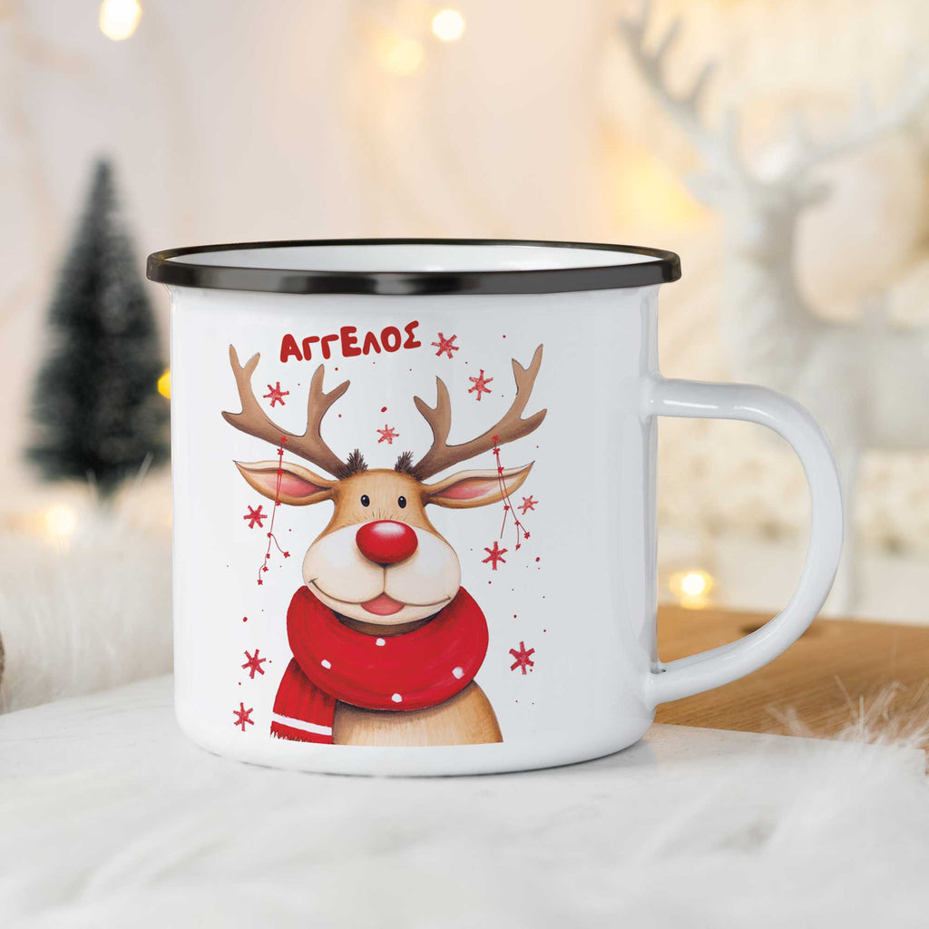 Rudolph - Christmas S/Steel Enamel Mug - GOTShirts
