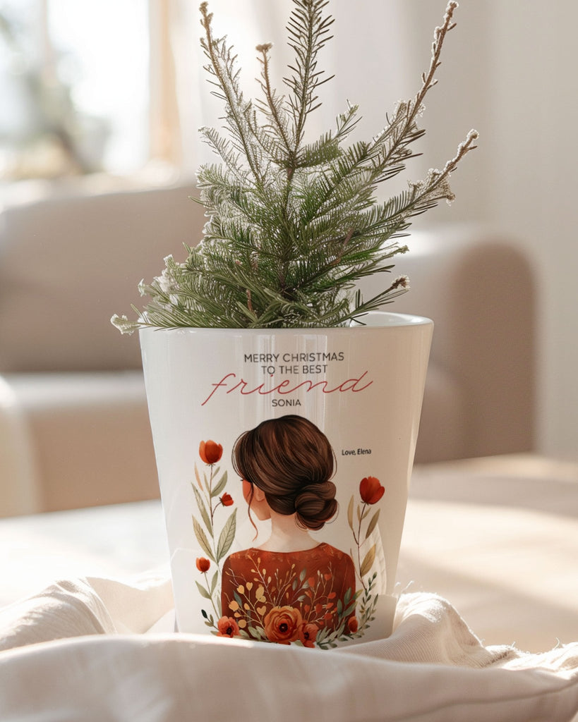 Merry Christmas Best Friend - Flower Pot - GOTShirts