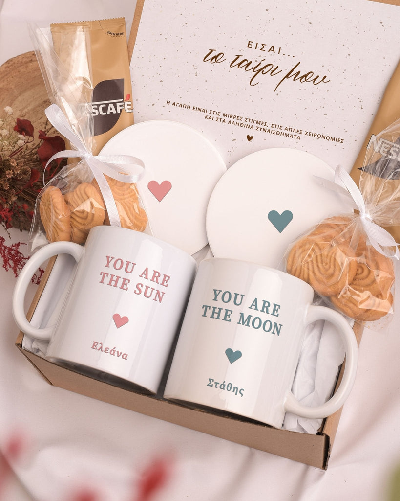 Sun & Moon - Ceramic Mug 11oz & Coaster Gift Box - GOTShirts