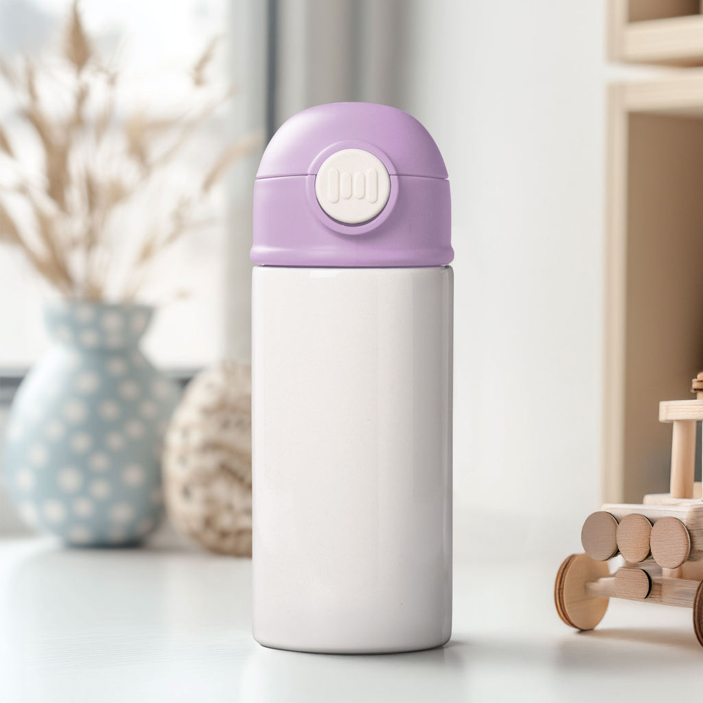 Spring Initial & Name - Double Wall Colored Water Bottle - GOTShirts