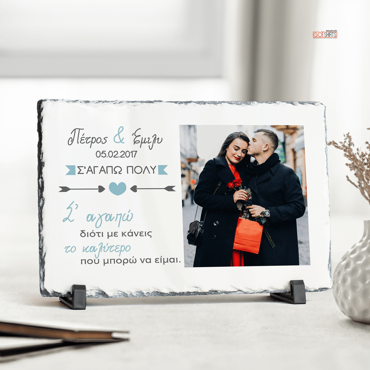 You make Me A Better Person - Rock Photo Slate Horizontal - GOTShirts
