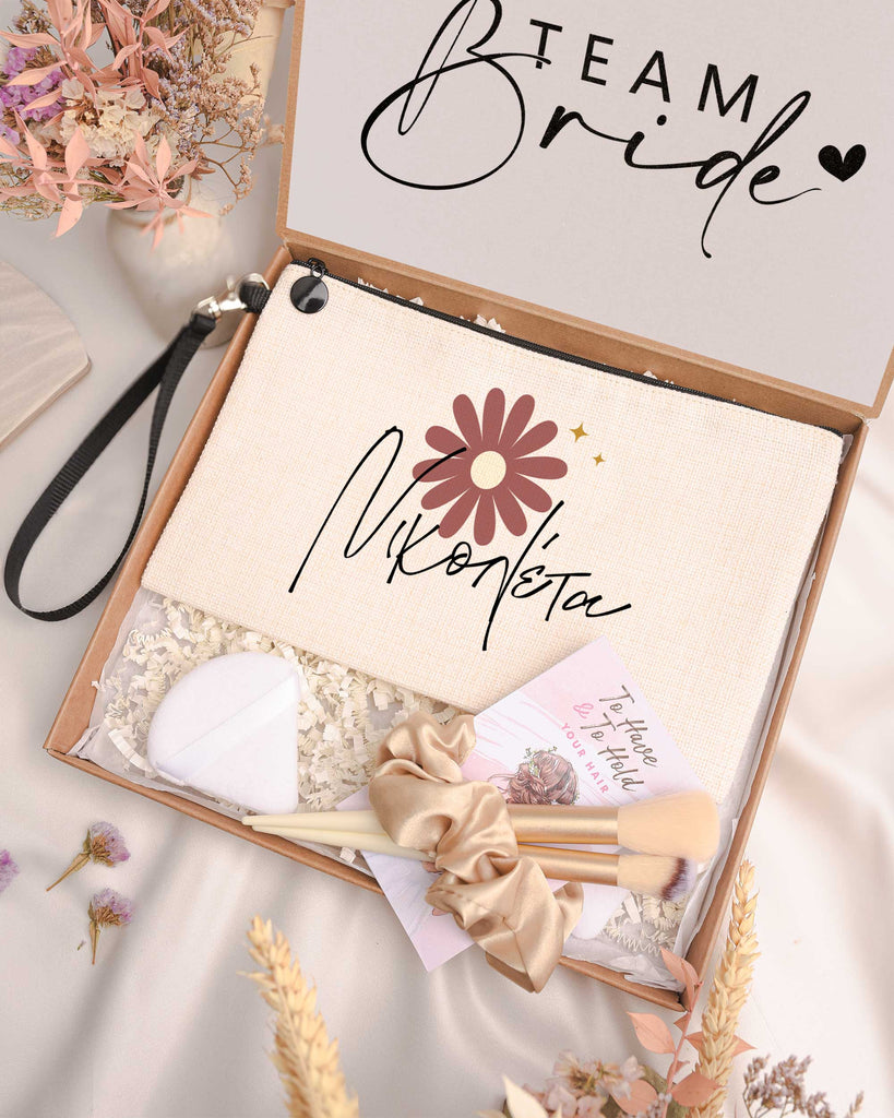 Dusty Pink Daisy - Makeup Bag Gift Box - GOTShirts