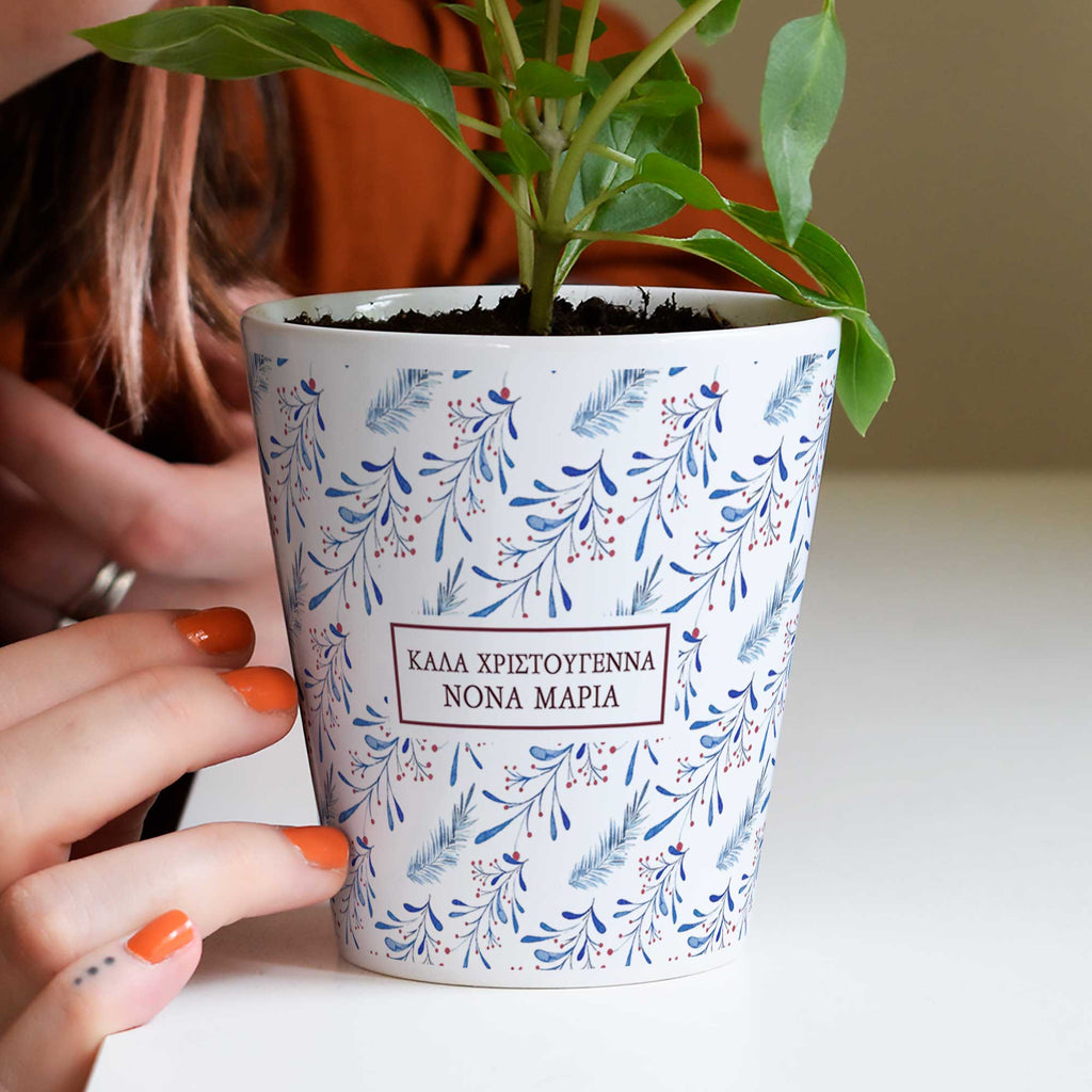 Blue Flowers - Flower Pot - GOTShirts