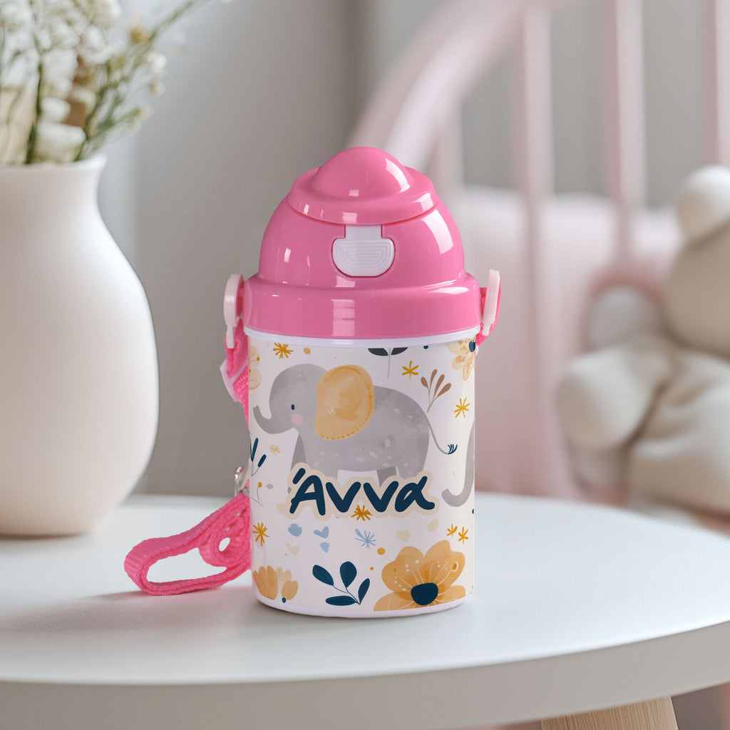 Pink Fairy Ballerina - Plastic Colored Water Bottle - GOTShirts