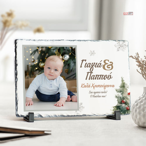 Merry Christmas Grandparents - Rock Photo Slate - GOTShirts