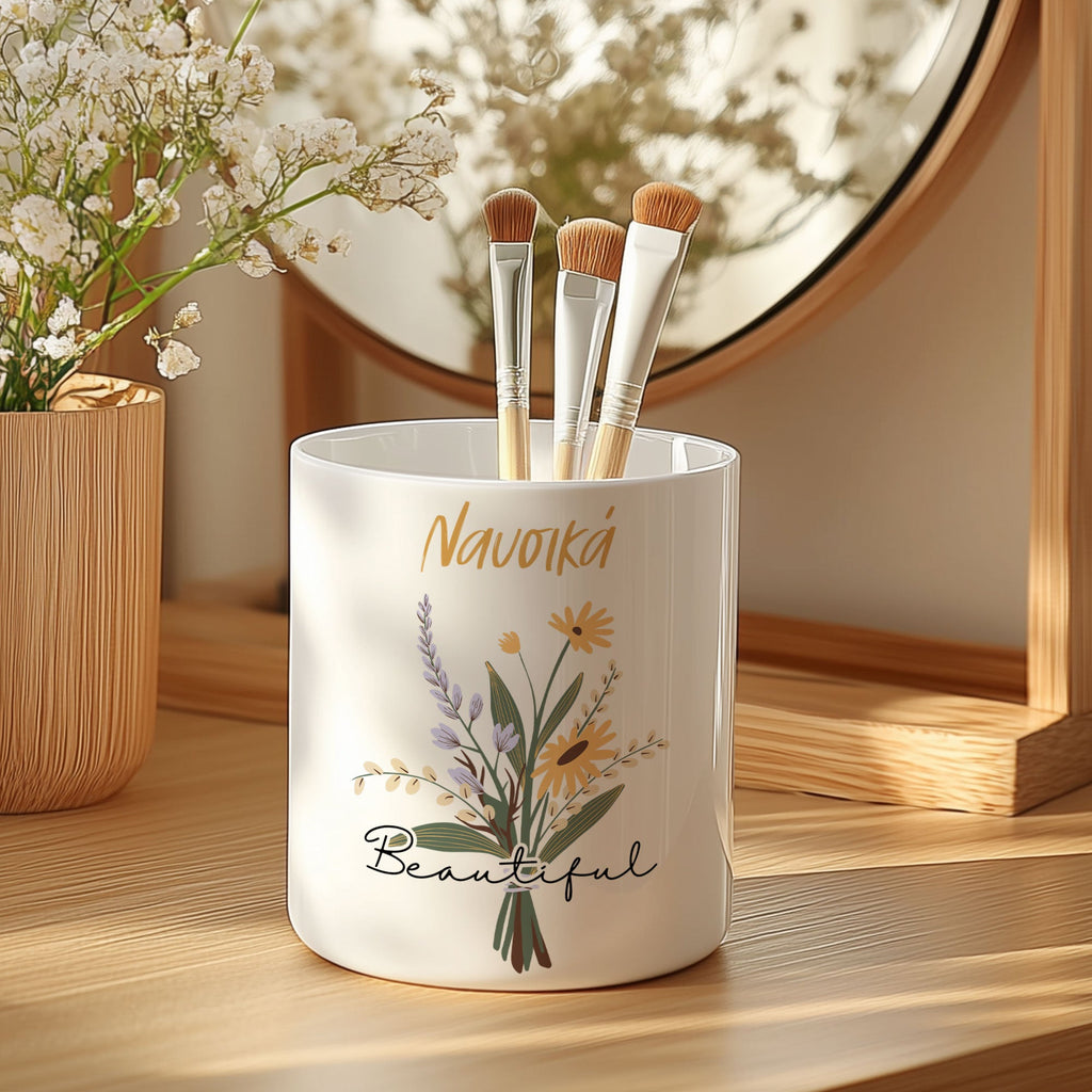 Beautiful - Ceramic Make Up Brush Holder - GOTShirts