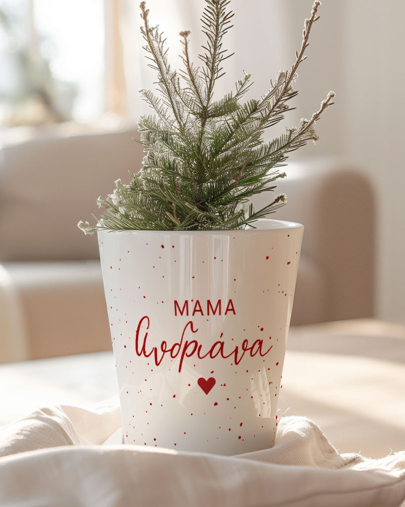 Red Dots Mom - Flower Pot