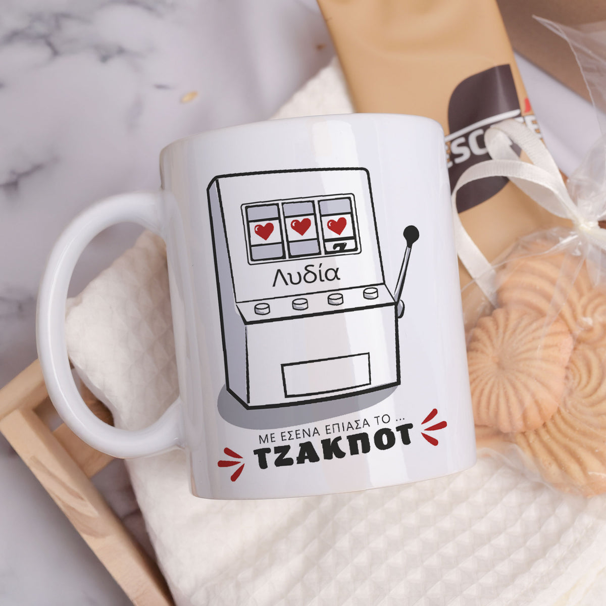 Jackpot - Ceramic Mug 11oz & Coaster Gift Box - GOTShirts