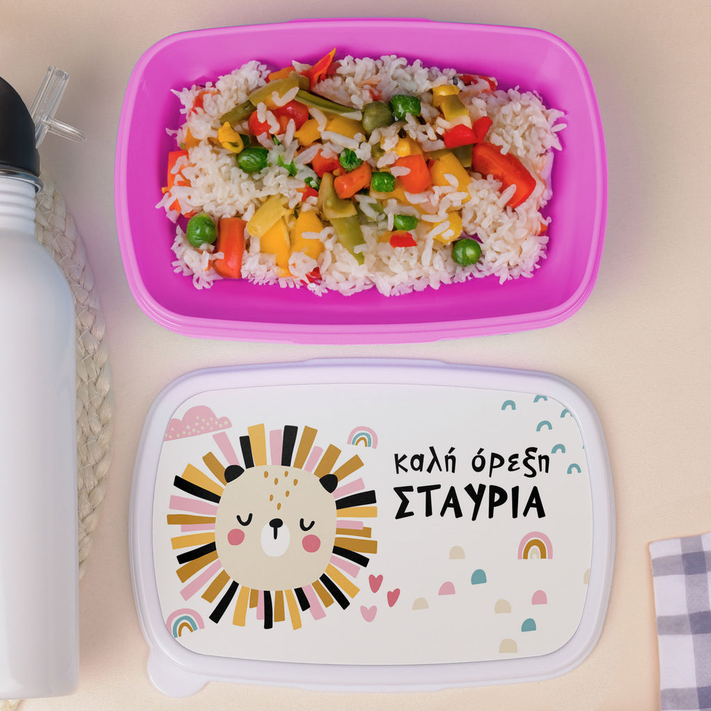 Cute Lion - Plastic Lunch Box