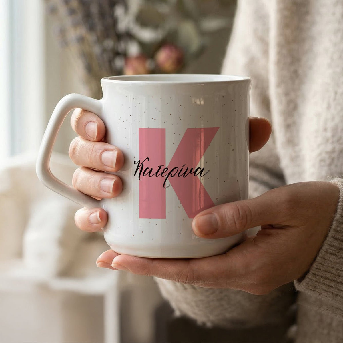 Capital & Name Pink - Ceramic Mug 9oz - GOTShirts