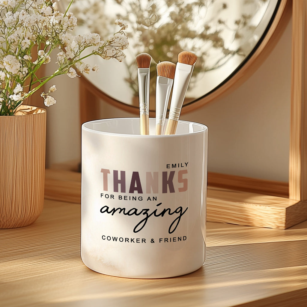 Amazing Coworker & Friend - Ceramic Make Up Brush Holder - GOTShirts