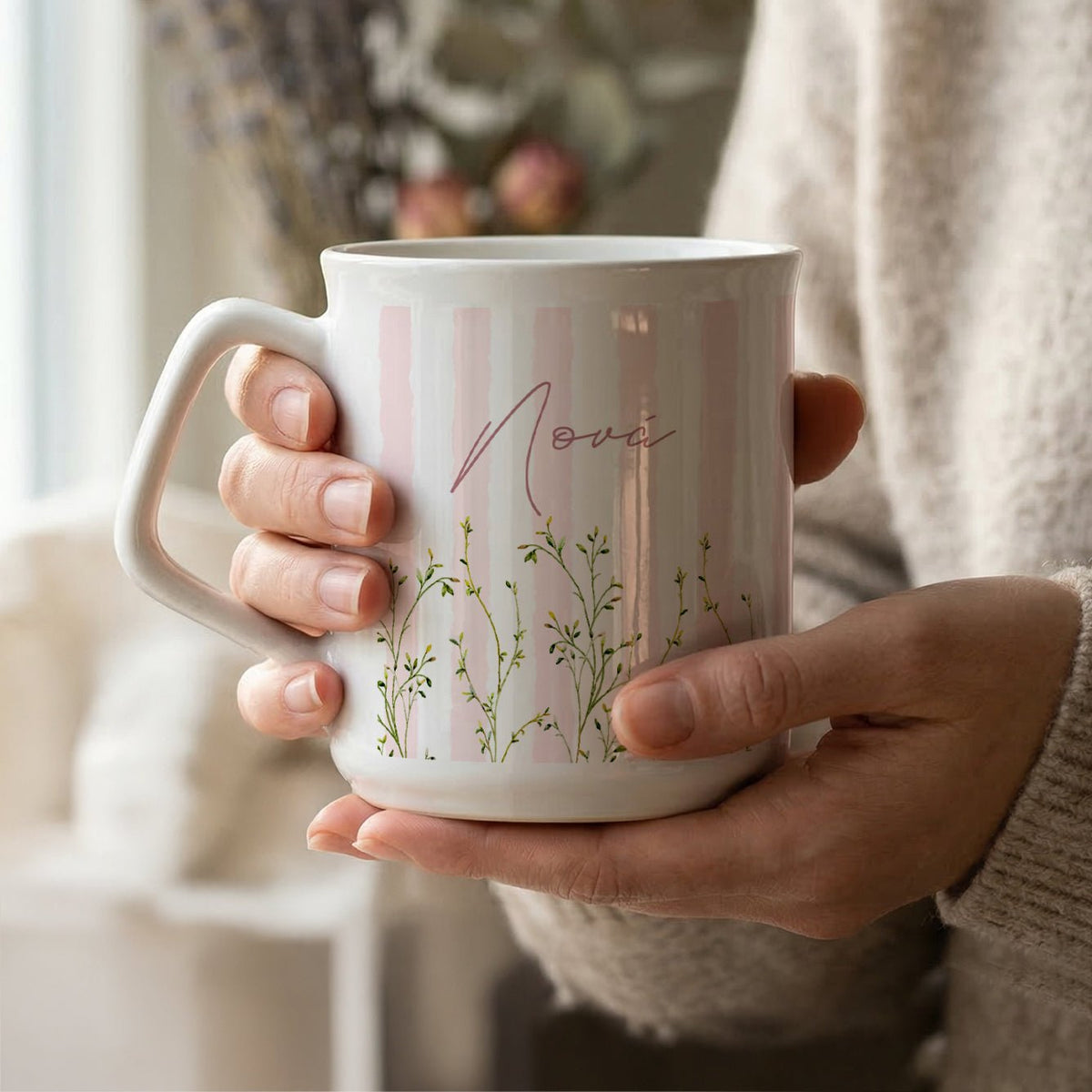 Godmother Pink Lines Pattern - Ceramic Mug 9oz - GOTShirts