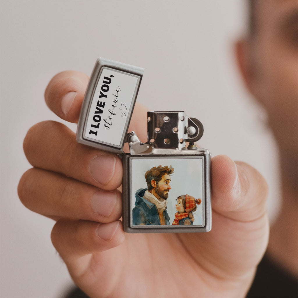 Dad & Daughter - Silver Metallic Lighter - GOTShirts