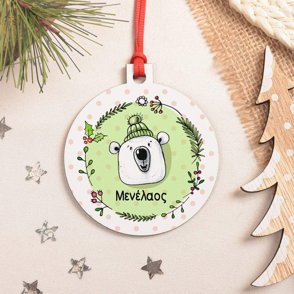 Polar Bear - Wooden Ornament - GOTShirts