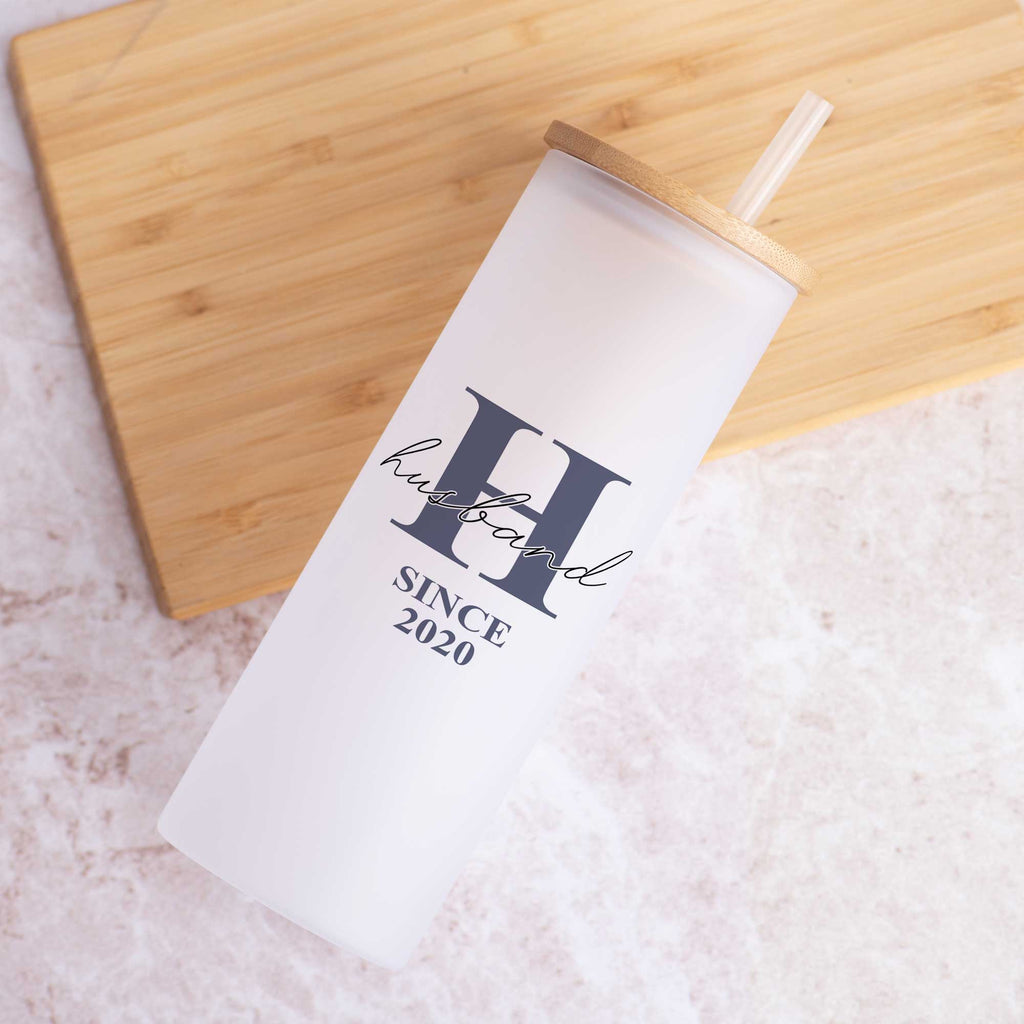 Husband - Skinny Frosted Glass Tumbler - GOTShirts