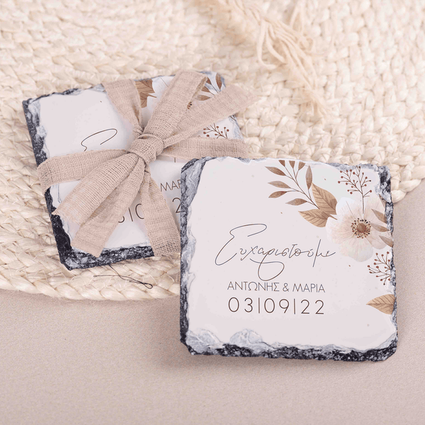 Rock Slate Coasters - Set Of 4