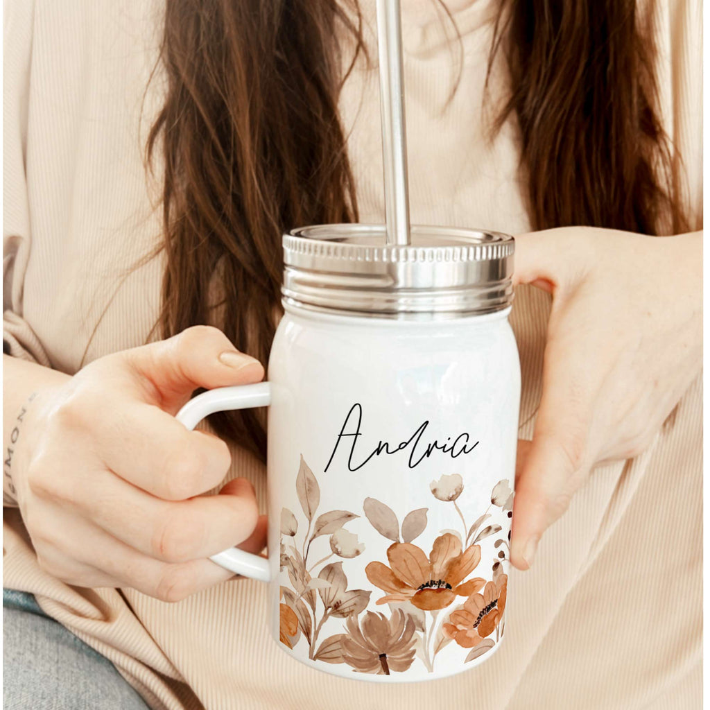 Love You Godmother - Jar Tumbler With Straw - GOTShirts