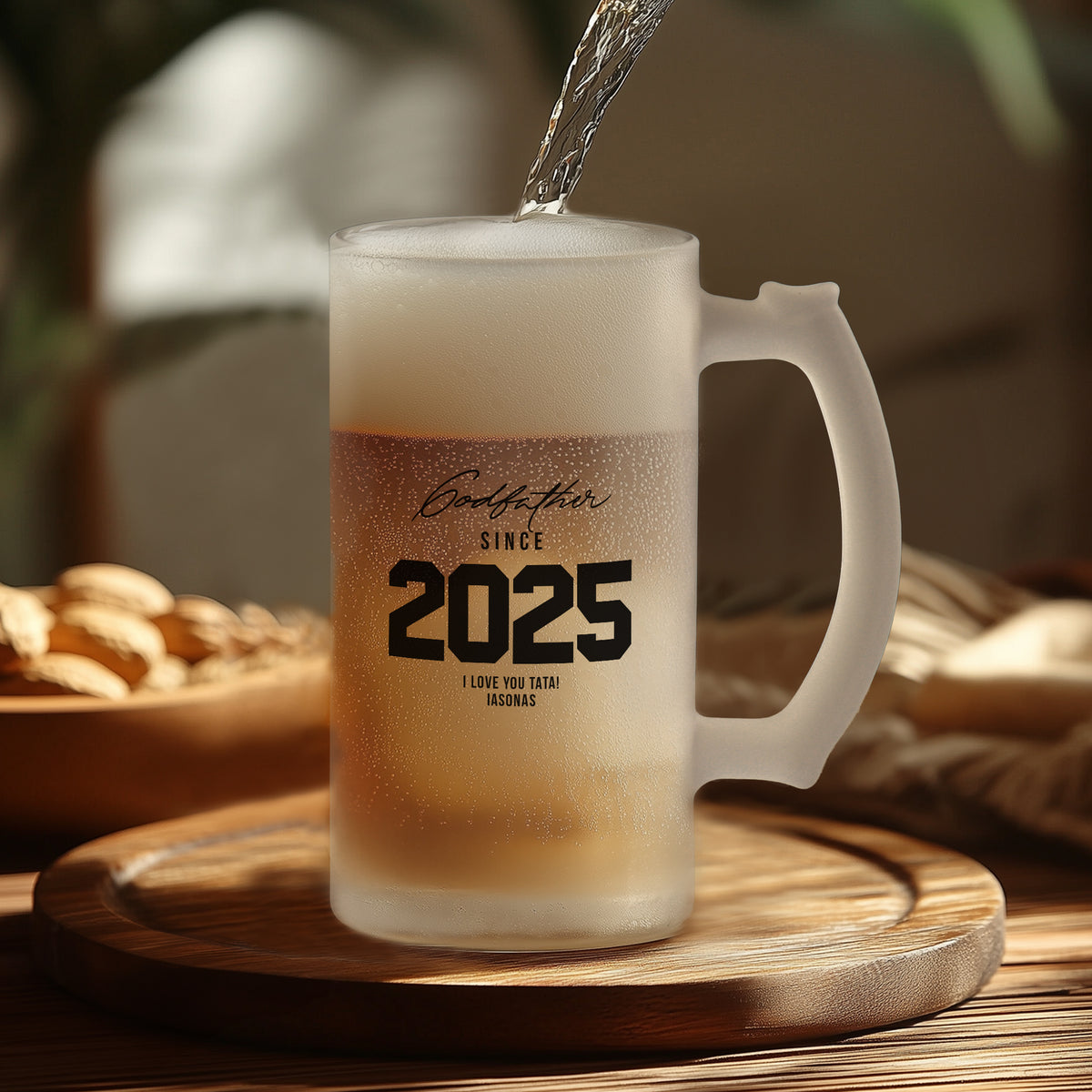 Godfather Since - Frosted Beer Glass - GOTShirts
