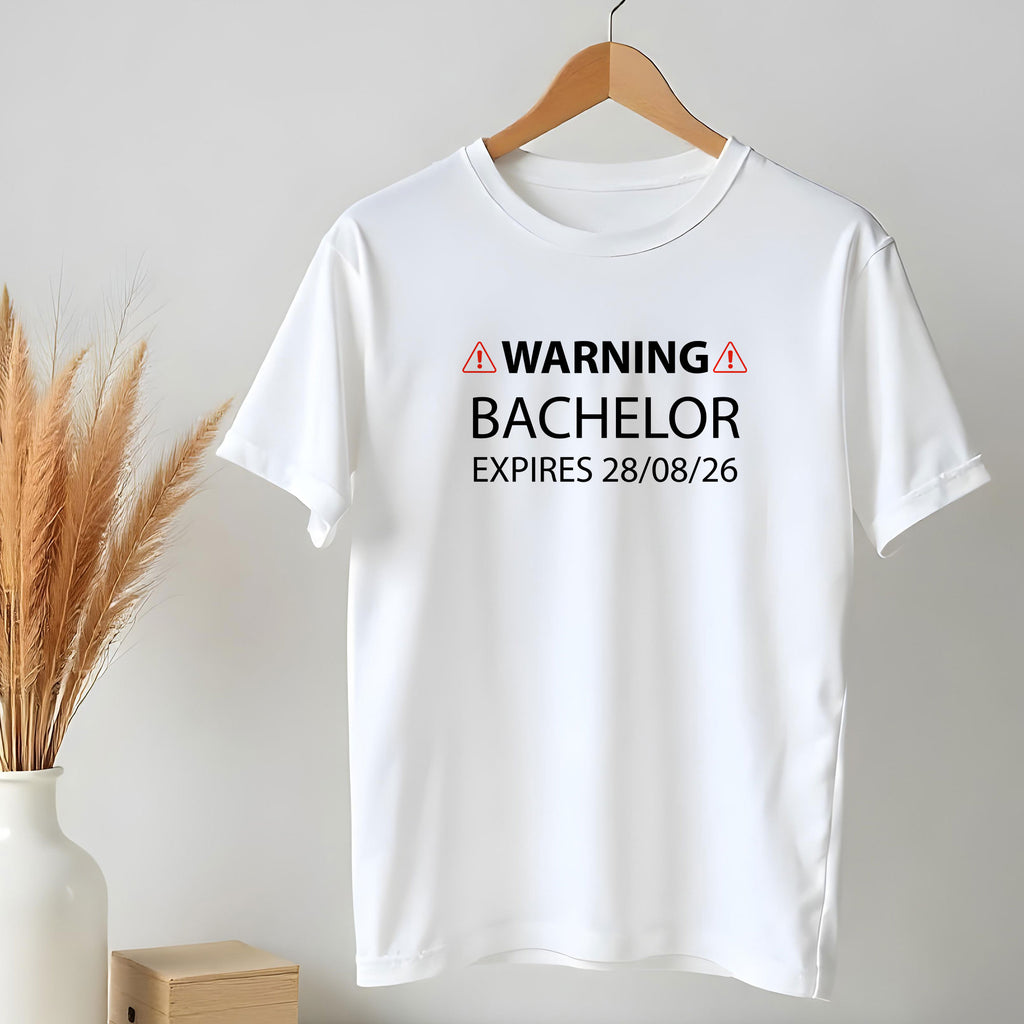 Warning Bachelor Expires T-Shirt - GOTShirts