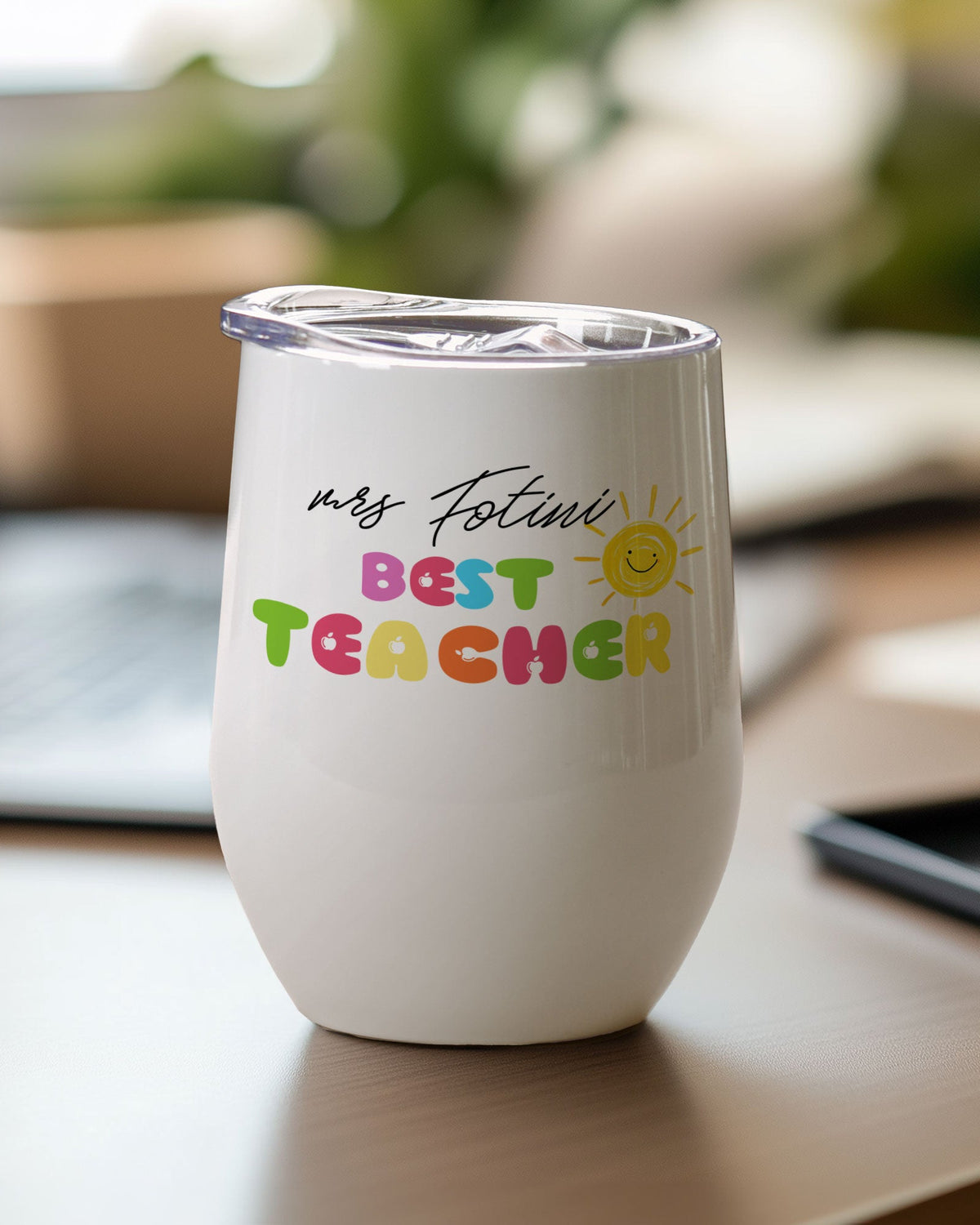 Best Teacher - Stainless Steel White Mug - GOTShirts