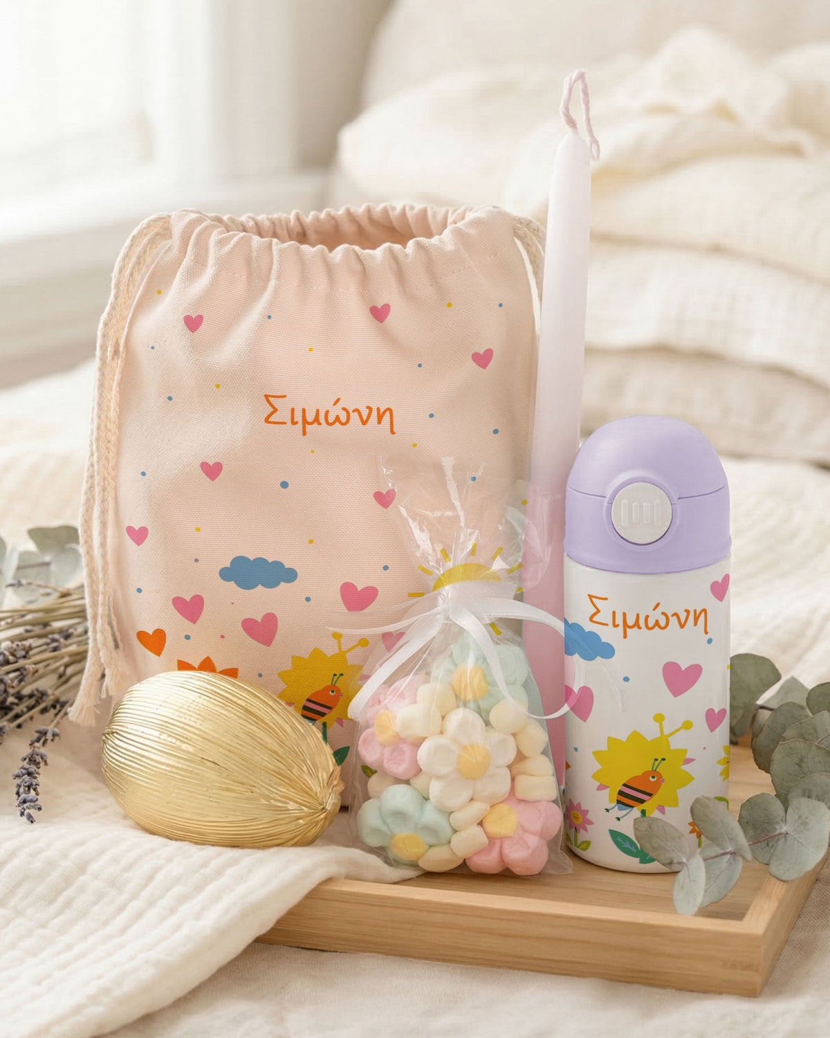 Flowers - Double Wall Bottle & Pouch Gift Set - GOTShirts