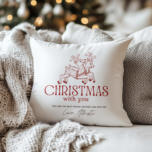 Christmas With You - White Pillow - GOTShirts