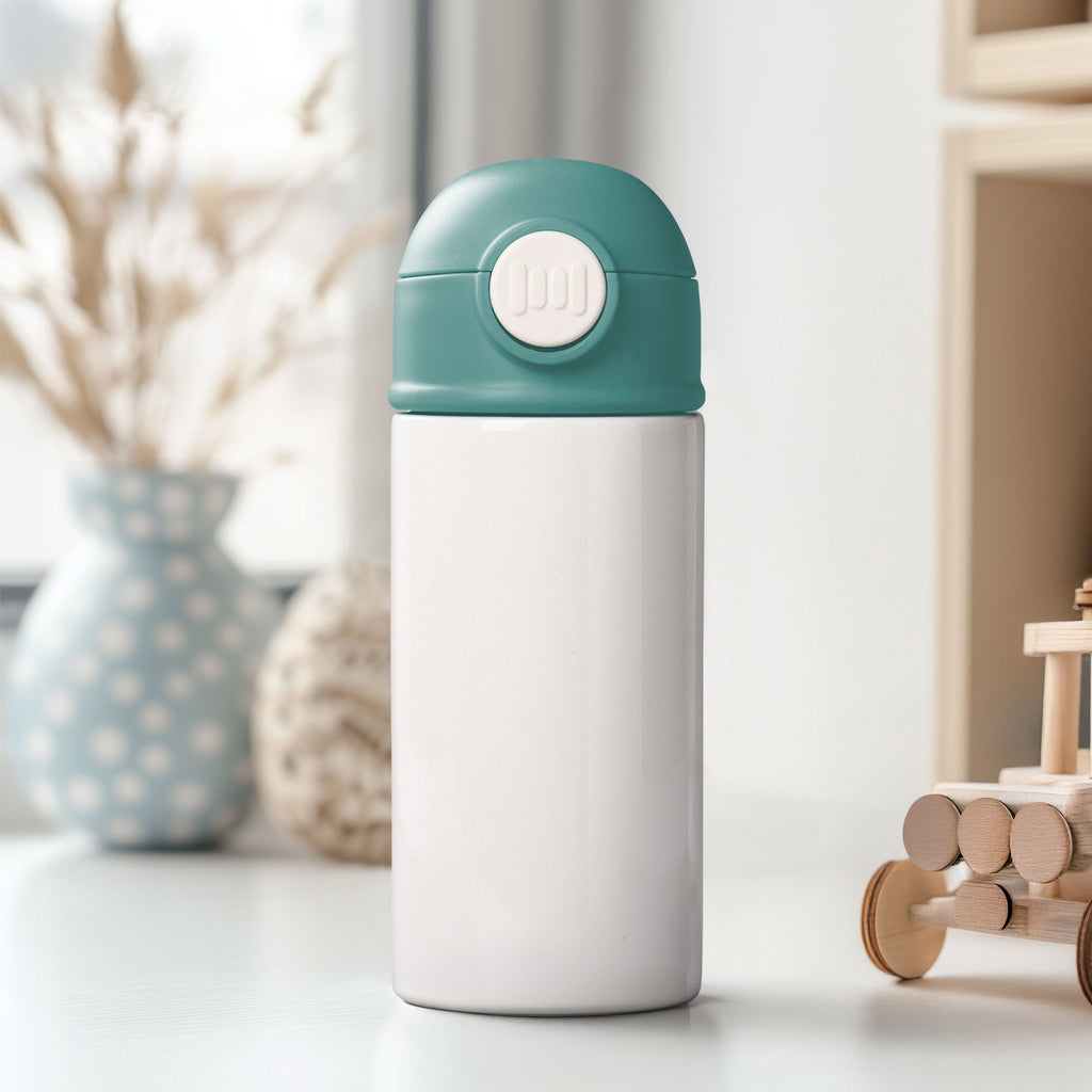 Spring Initial & Name - Double Wall Colored Water Bottle - GOTShirts