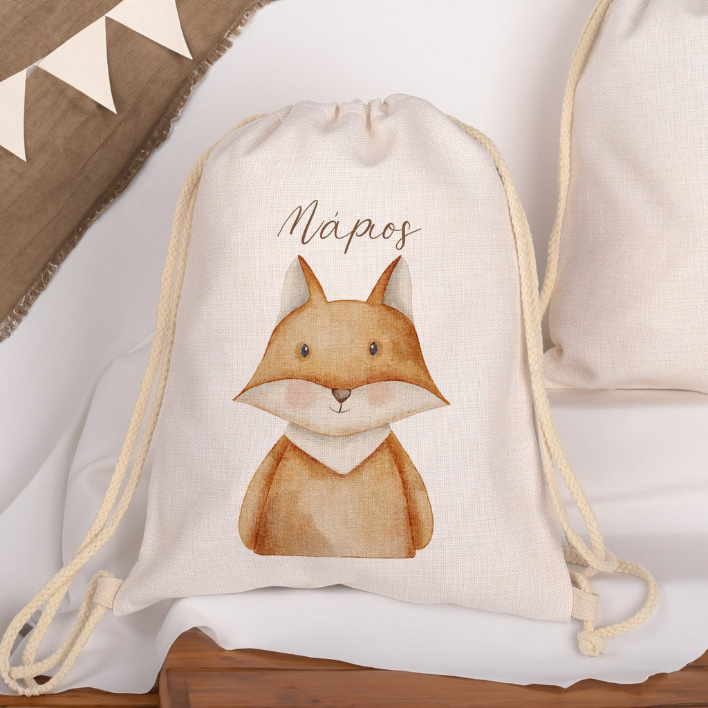 Cute Fox - Drawstring Bag Linen - GOTShirts