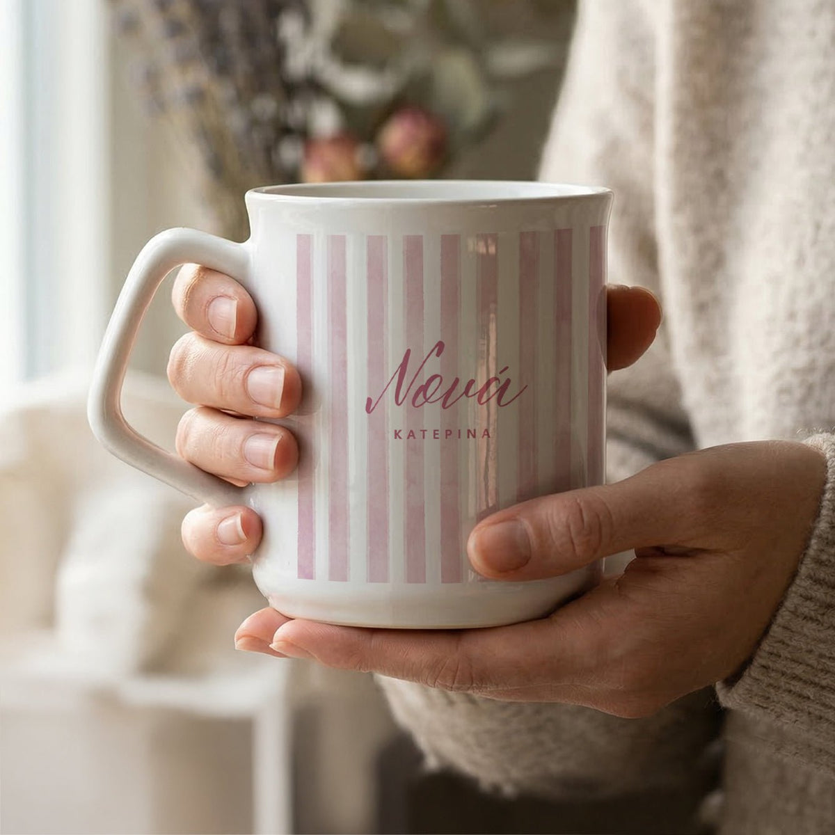 Godmother Pink Lines Pattern - Ceramic Mug 9oz - GOTShirts