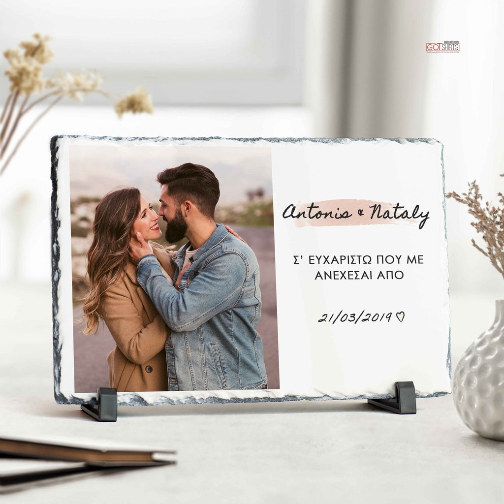 Thank You - Rock Photo Slate Horizontal - GOTShirts