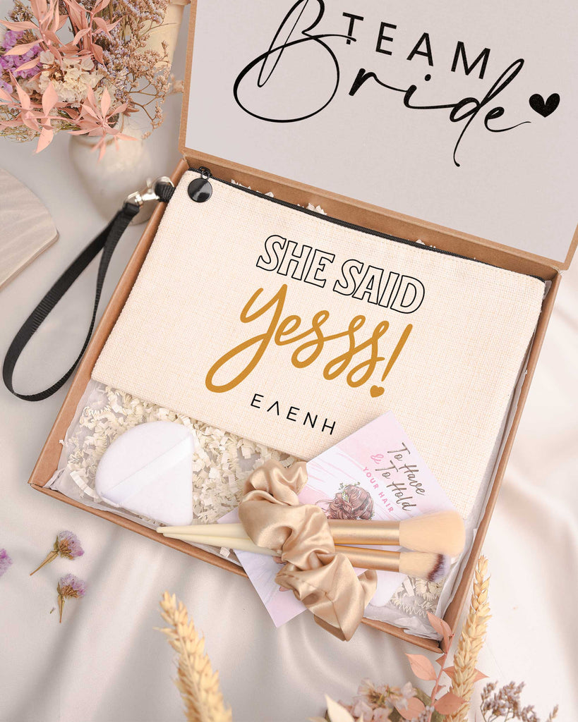 She Said Yes - Makeup Bag Gift Box - GOTShirts
