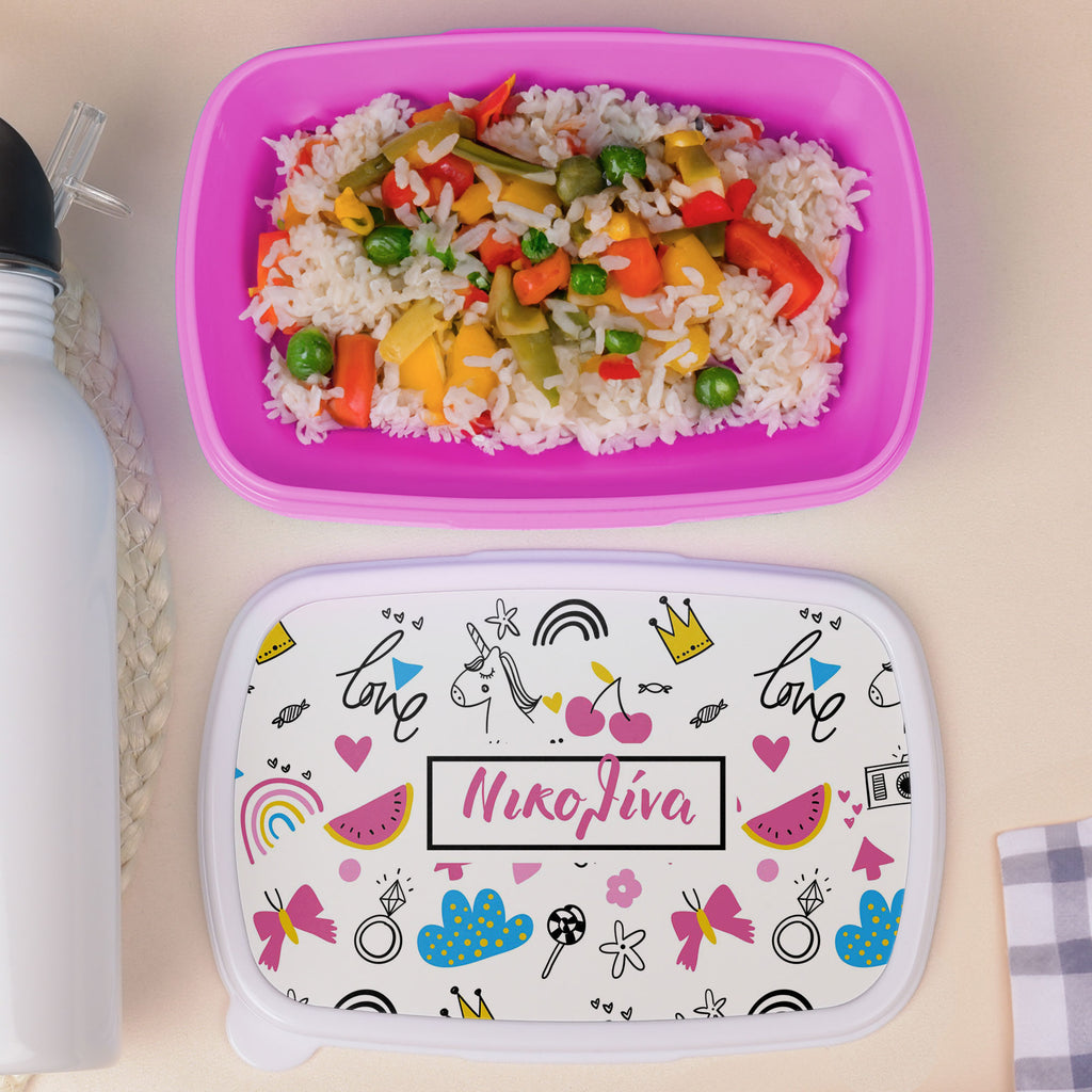 Cute Pattern - Plastic Lunch Box