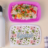 Floral Pattern - Plastic Lunch Box - GOTShirts