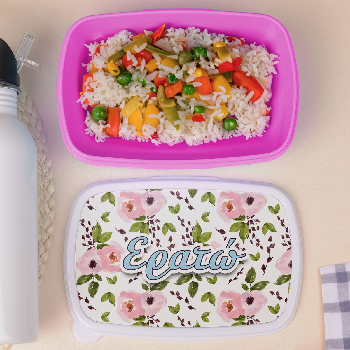 Floral Pattern - Plastic Lunch Box - GOTShirts