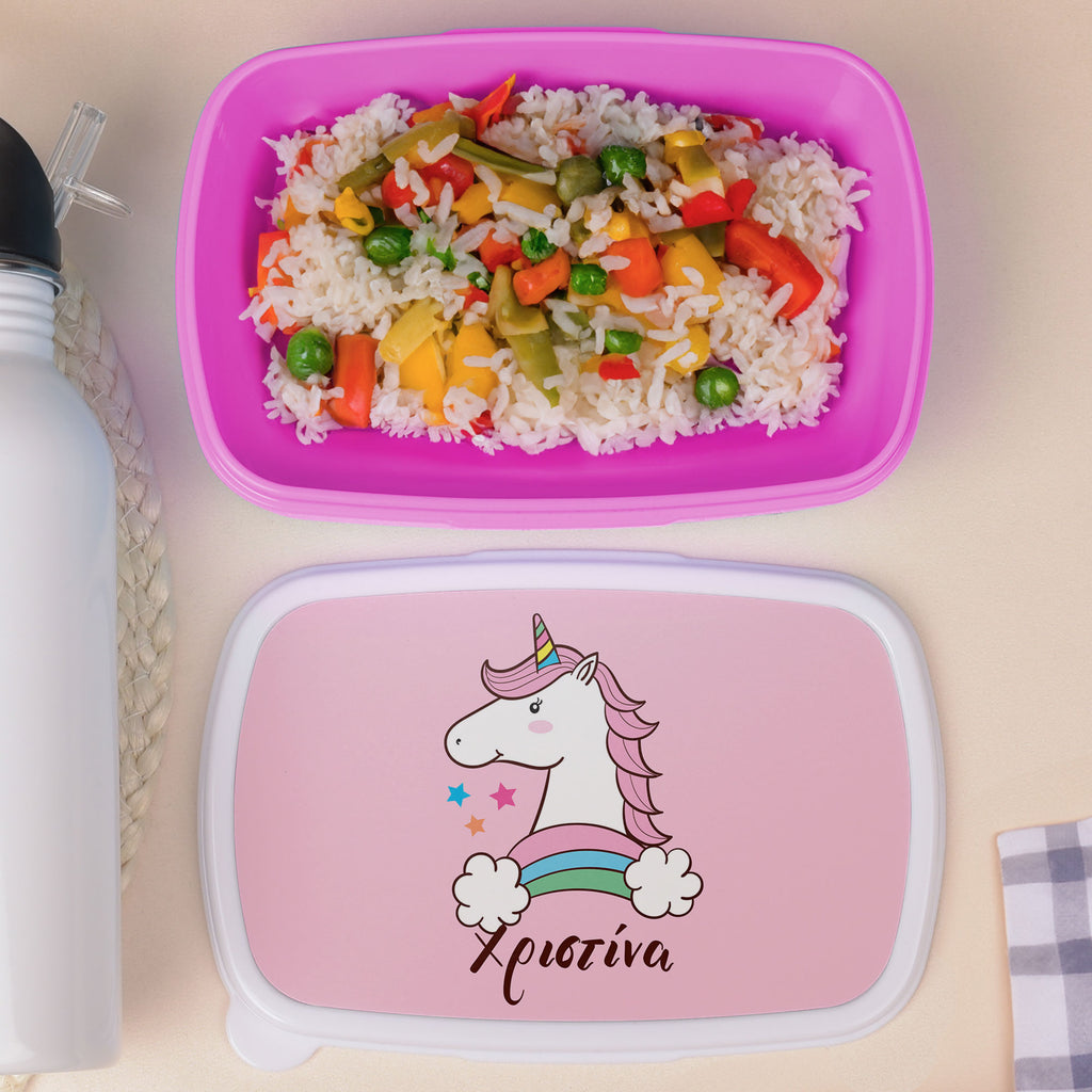 Rainbow Unicorn - Plastic Lunch Box