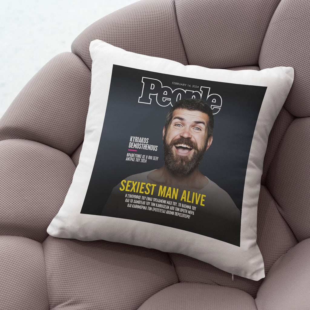 Magazine Design - White Pillow - GOTShirts